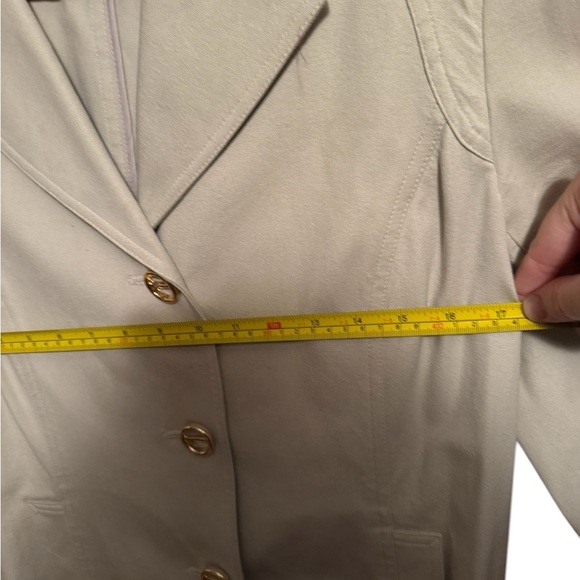 Jones New York Size Large Stretch Military Style Jacket with Gold Buttons - Picture 7 of 9